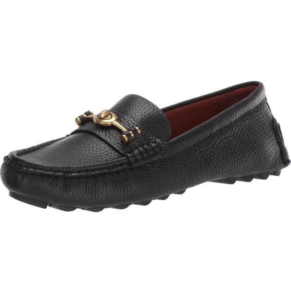 Coach Crosby Turnlock Driver Black Pebbled Leather Shoe Women's Size 9.5B G2672 - Picture 2 of 14